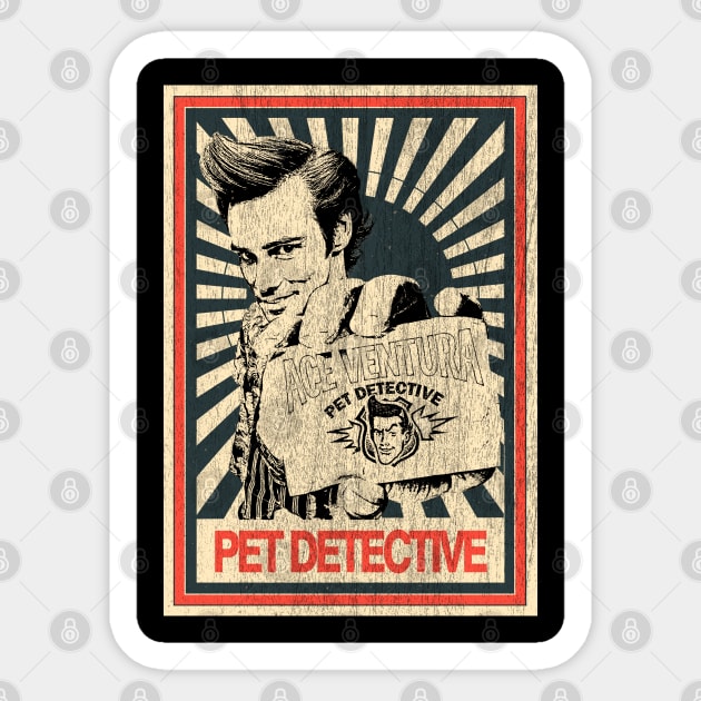 vintage Poster Pet Detective /// Ace Ventura Sticker by Odd Even